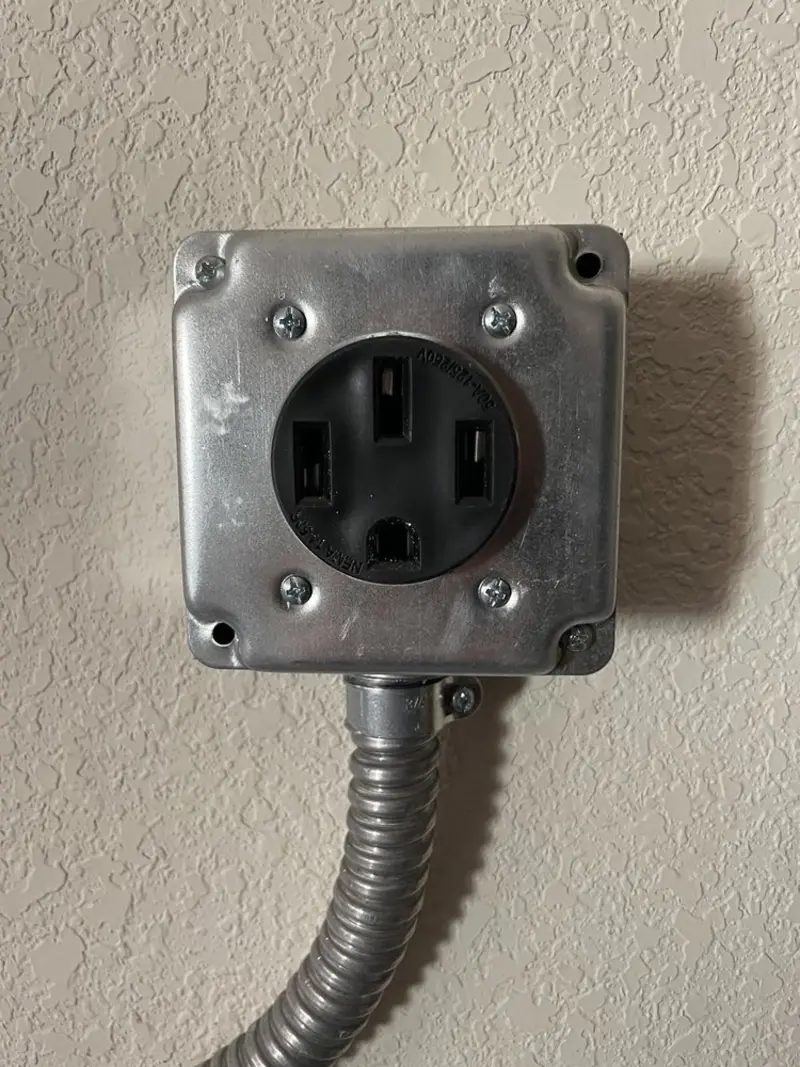 NEMA 14-50 outlet installed for Electrical Panel Upgrade in Placerville